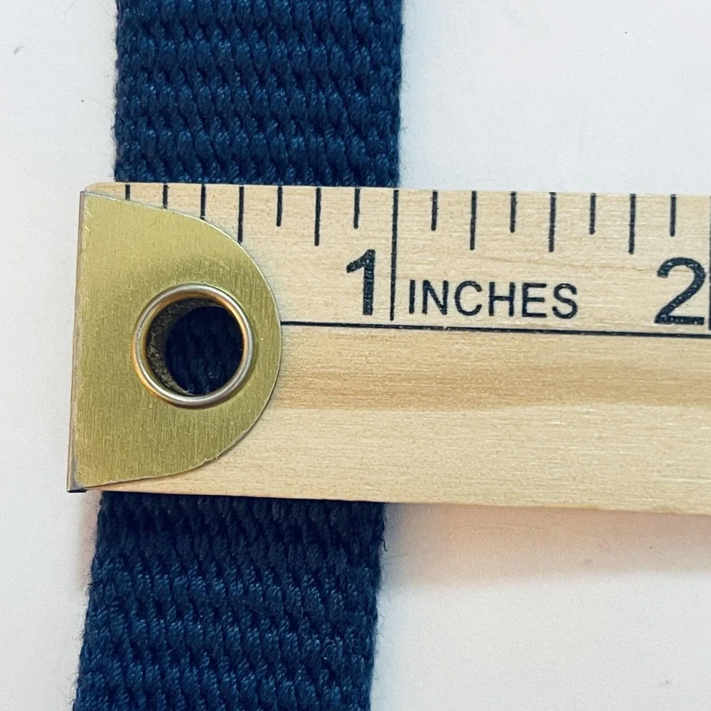 Webbing Scout Belt Mens‎ One Size Blue Cotton Wolf Logo Metal Buckle Adjustable